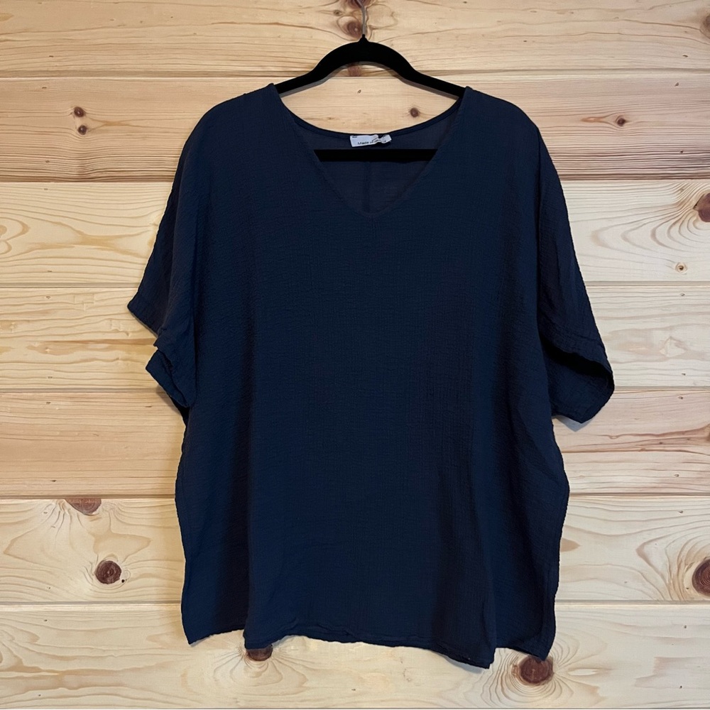 Elegant Black V-Neck Blouse